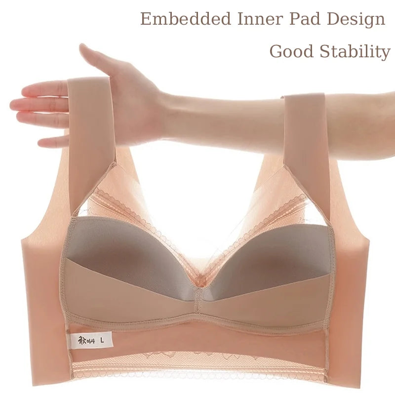 Womens Lace Bra Perspective Bralette Push Up