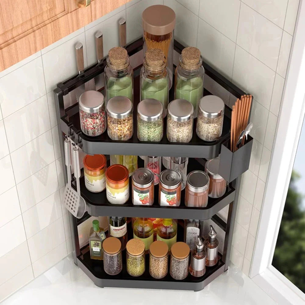 Kitchen Seasoning Shelf Spice Countertop Corner Stands Multi-layer Storage The Max Mall
