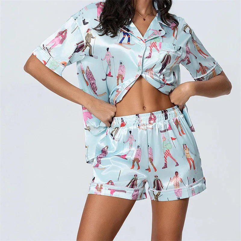 hirigin Summer Pajama Set - Cute Print hirigin