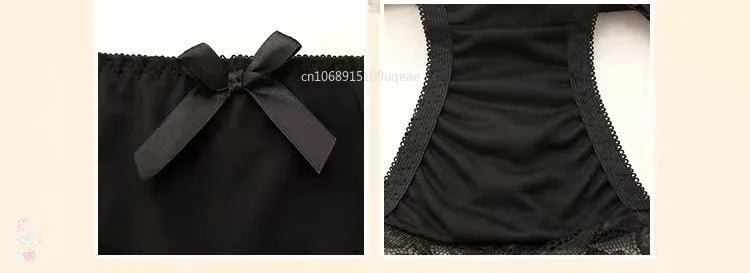 Butterfly Bra Brief Sets Detachable Double Straps Underwear