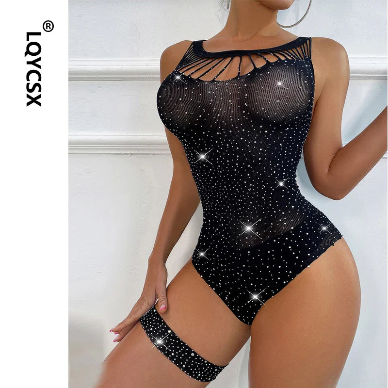LQYCSX Transparent Mesh Bodysuit