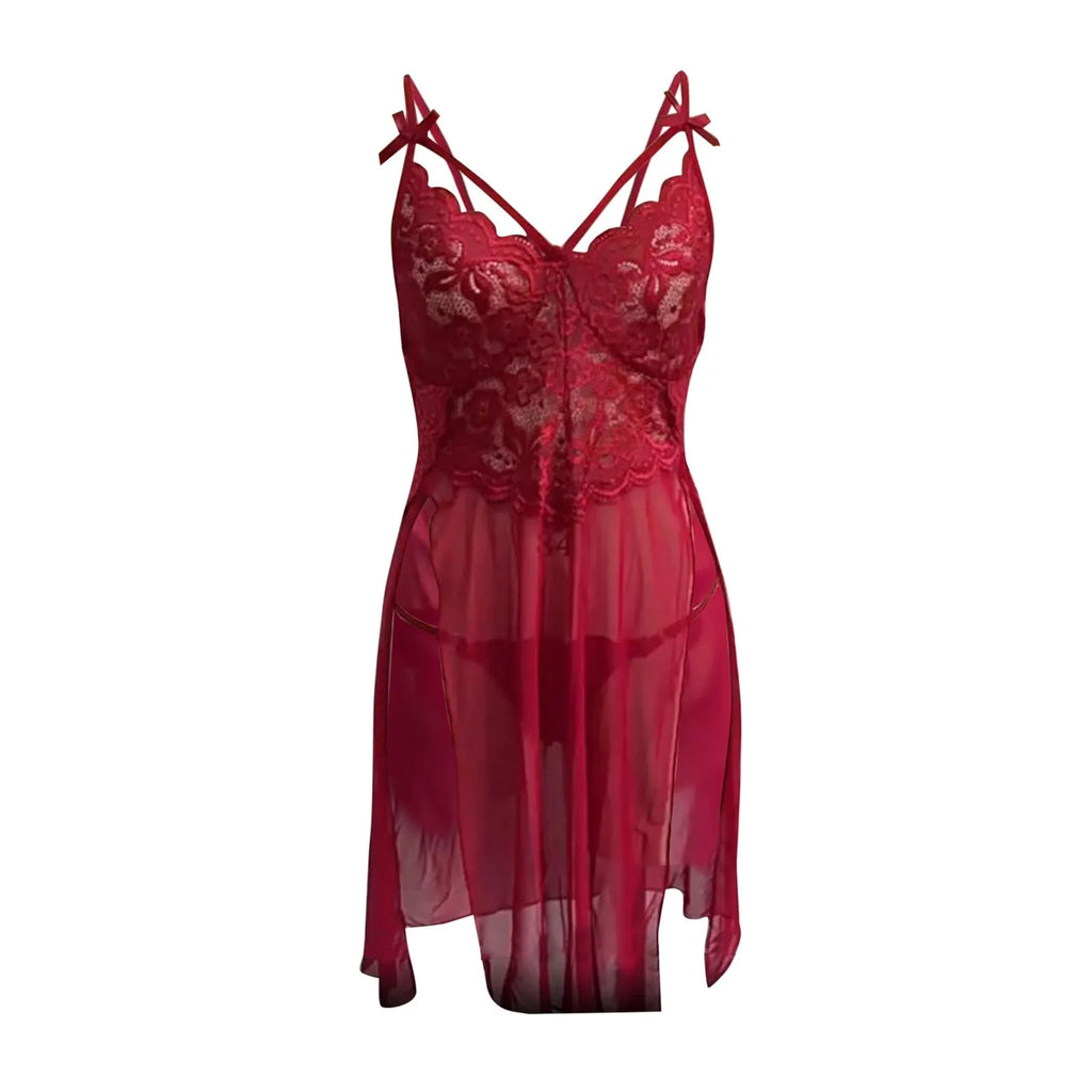 ZOMAXIUJEE Lace Lingerie Set 2 Pieces with Thong