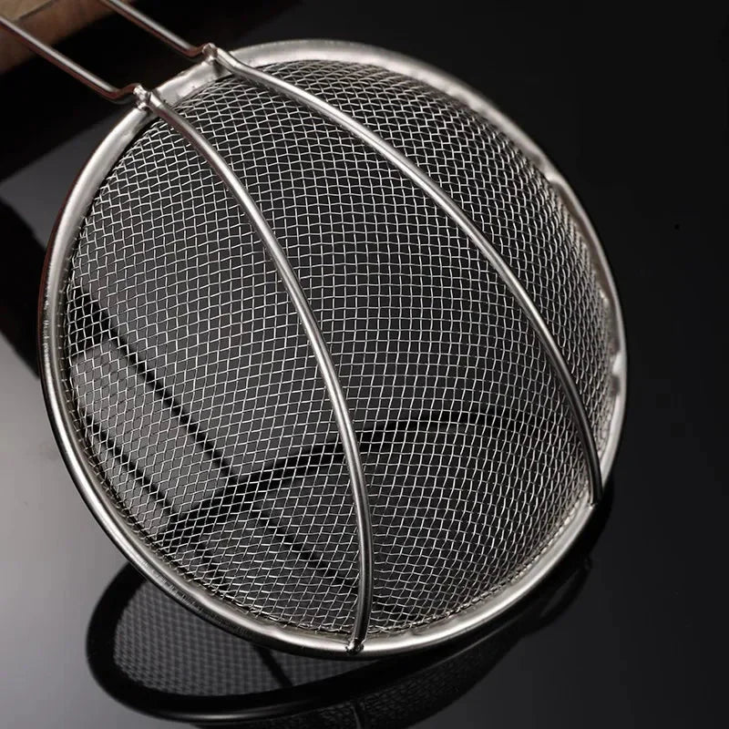 Multi Specification Stainless Steel Wooden Handle Mesh Colander The Max Mall