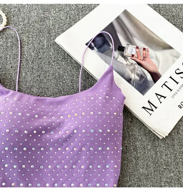 Women's Backless Tank Top - Pure Desire Slim Fit Bustier Base Layer for Ages 18-24