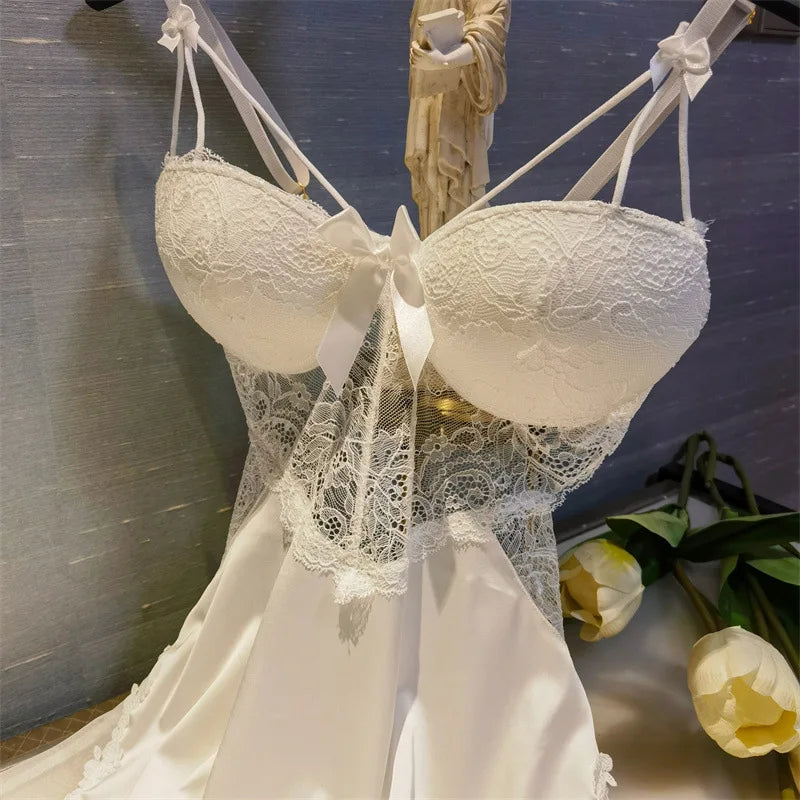 Sexy Chemise Nightgown Summer Women Sleepwear Nighty