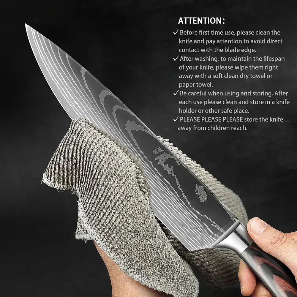 Laser Damascus Kitchen Knife The Max Mall