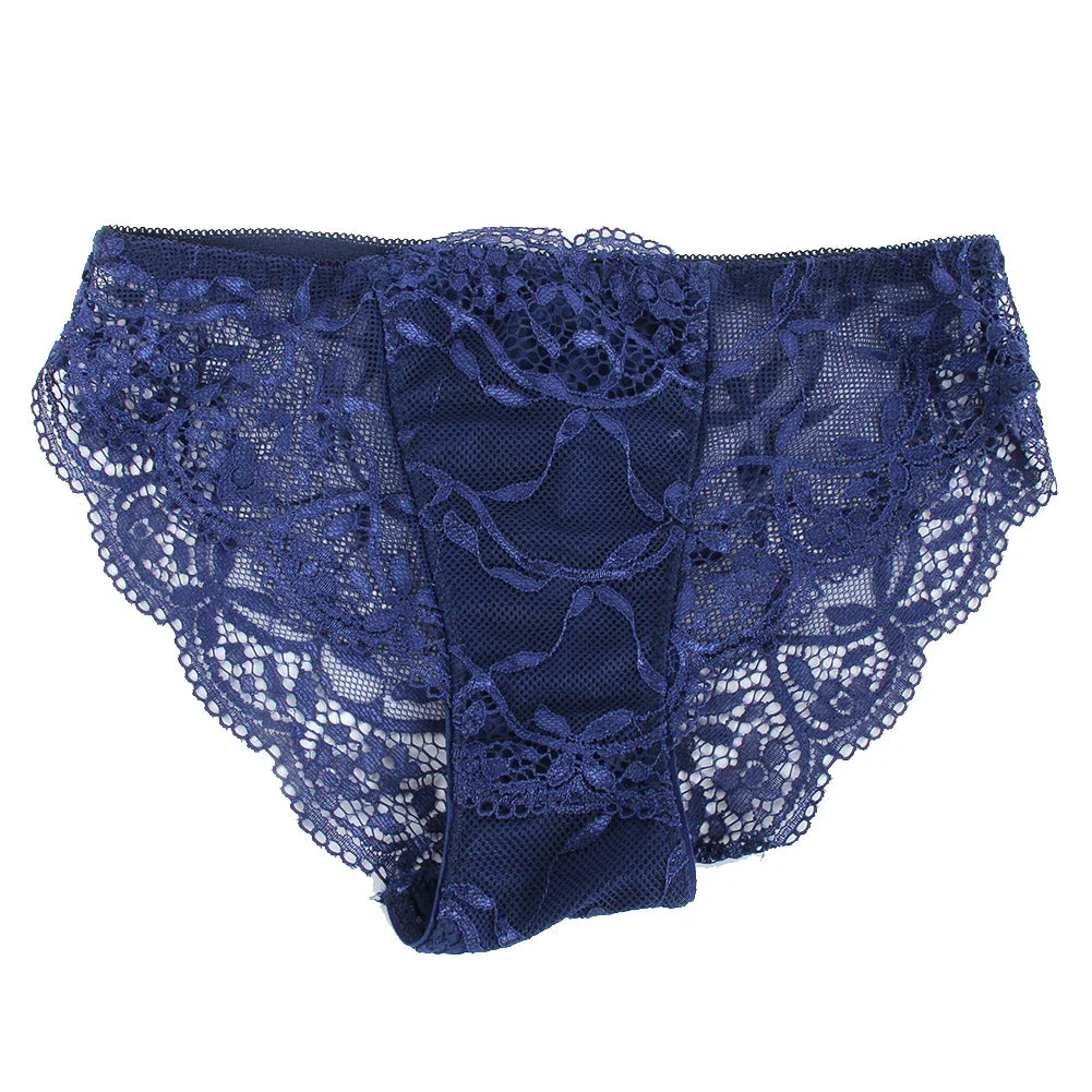 Women's Wireless Padded Lace Bra & Brief Set - 3/4 Cup Sexy Lingerie