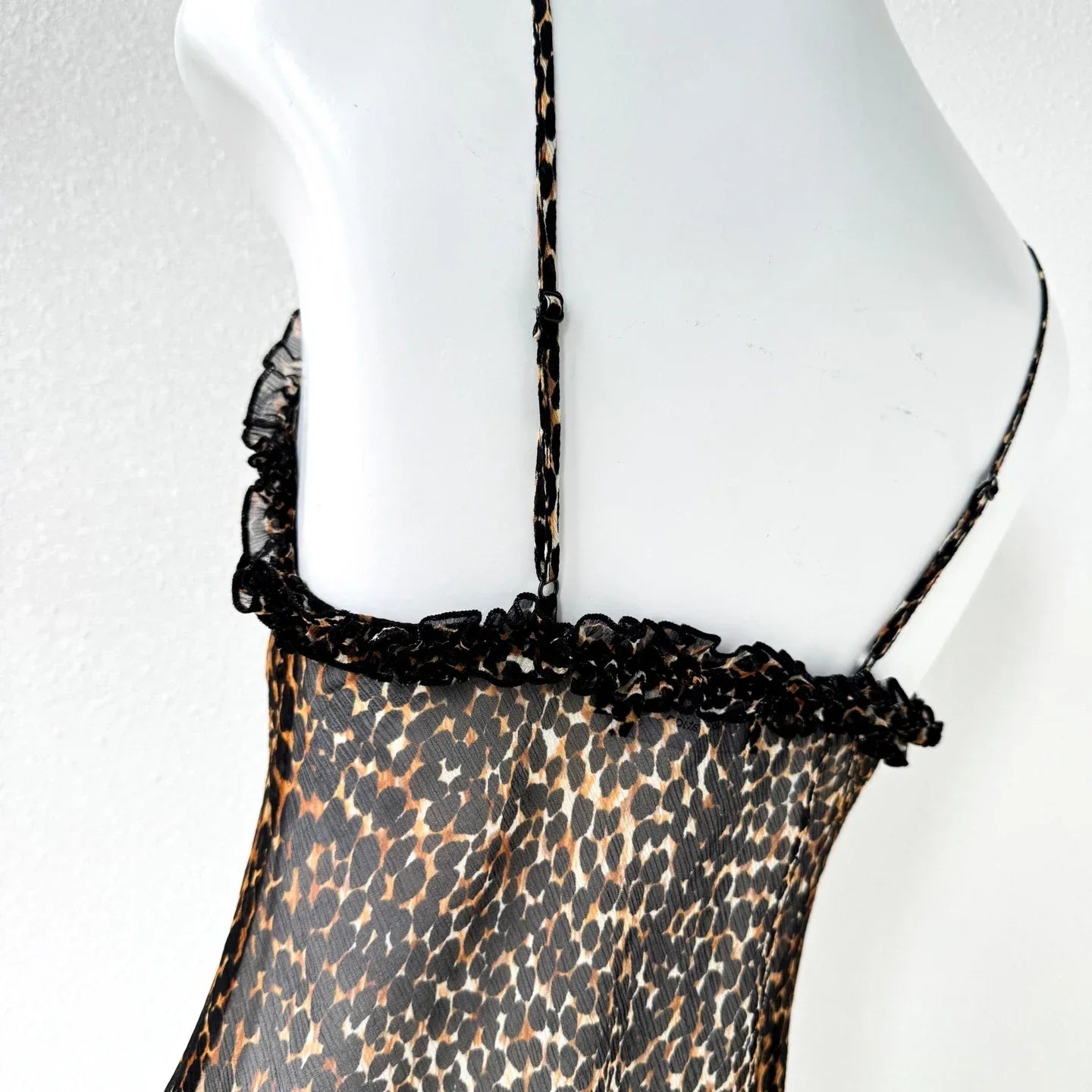 Women's 100% Silk Leopard Print Camisole - Strapless Lace Trim Tank Top Summer 2025