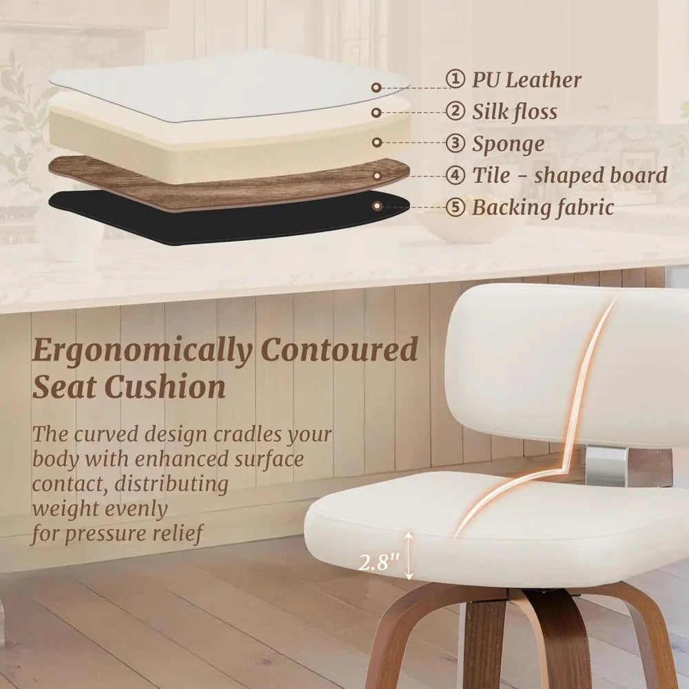 GUANGBAI Swivel Counter Height Bar Stools GUANGBAI