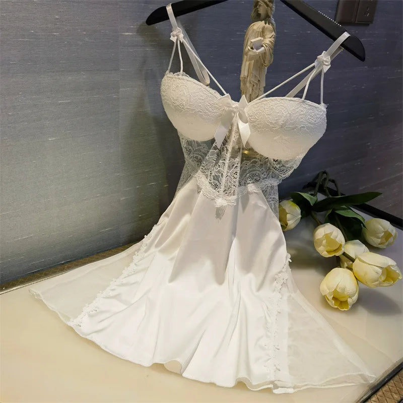 Sexy Chemise Nightgown Summer Women Sleepwear Nighty